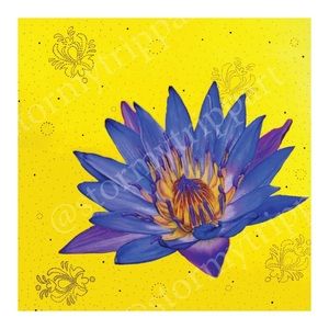 Blue Lotus Painting Reproduction